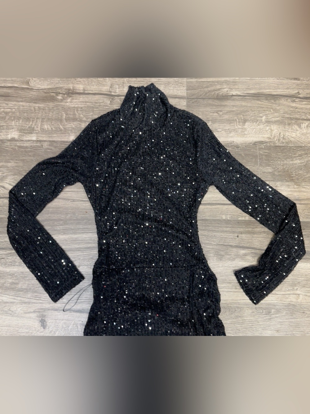 Fashion Nova Sheri Sequin Midi Dress Black XL NWT Open Back - Picture 4 of 11
